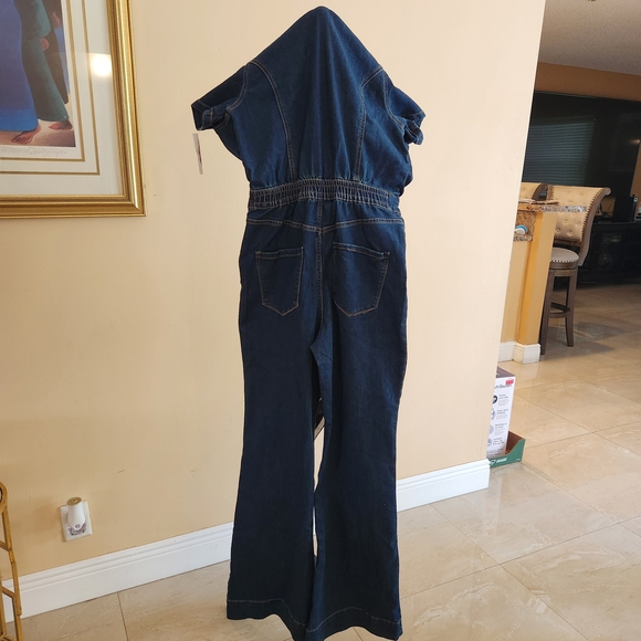 Jessica Simpson Navy Flare Jumpsuit - Picture 3 of 7